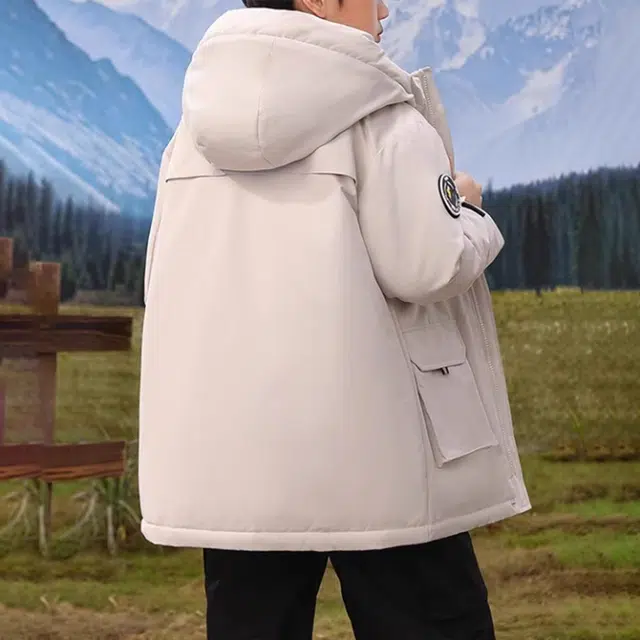 鸭鸭羽绒服 时尚洋气保暖防风连帽百搭鸭绒长袖 青少年