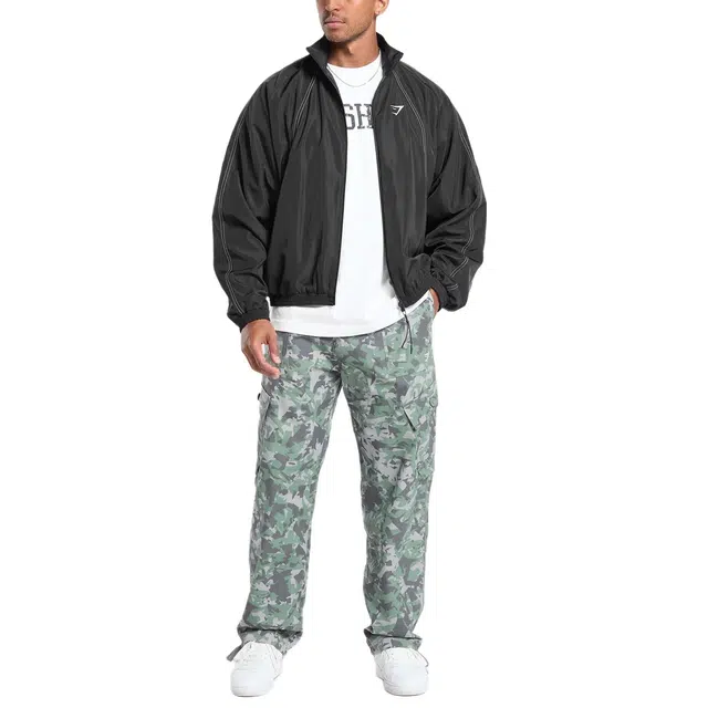GYMSHARK Camo Print Woven Cargo