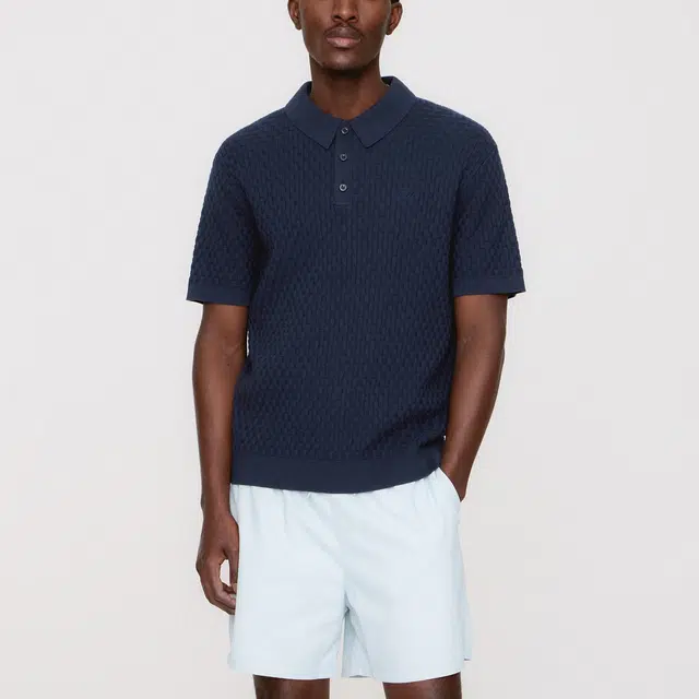 KITH SS25 Basketweave Tilden Polo