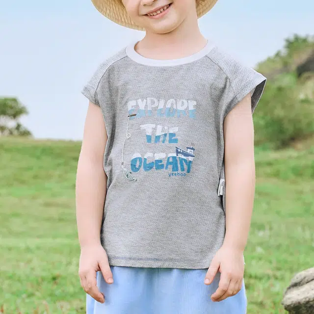 英氏背心 透气圆领舒适简约婴幼童