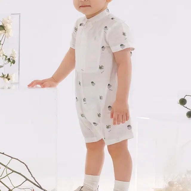 英氏连体衣 透气柔软可爱风满印 婴幼童