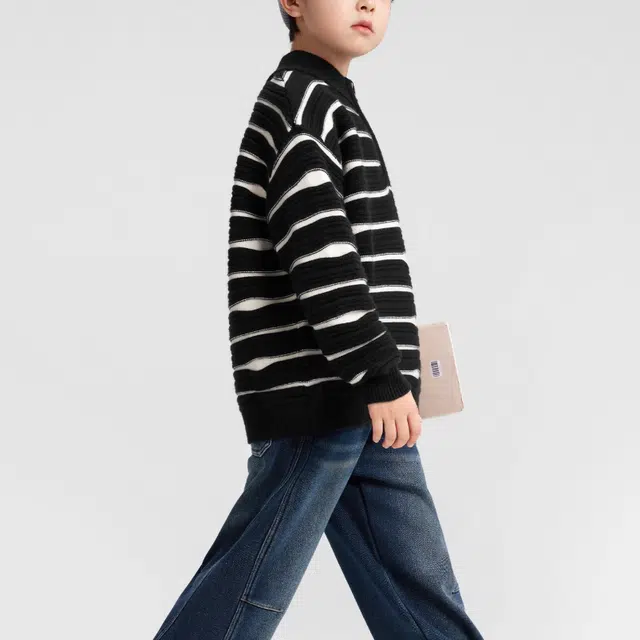 左西毛衣 条纹针织舒适保暖 儿童款