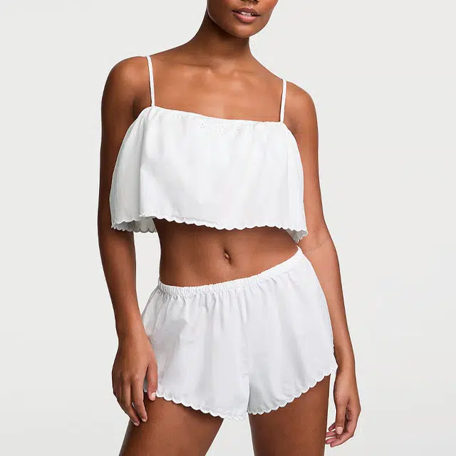 Victoria's Secret PINK VICTORIA'SSECRET HeritageCottonEyeletCamiFlutterWe