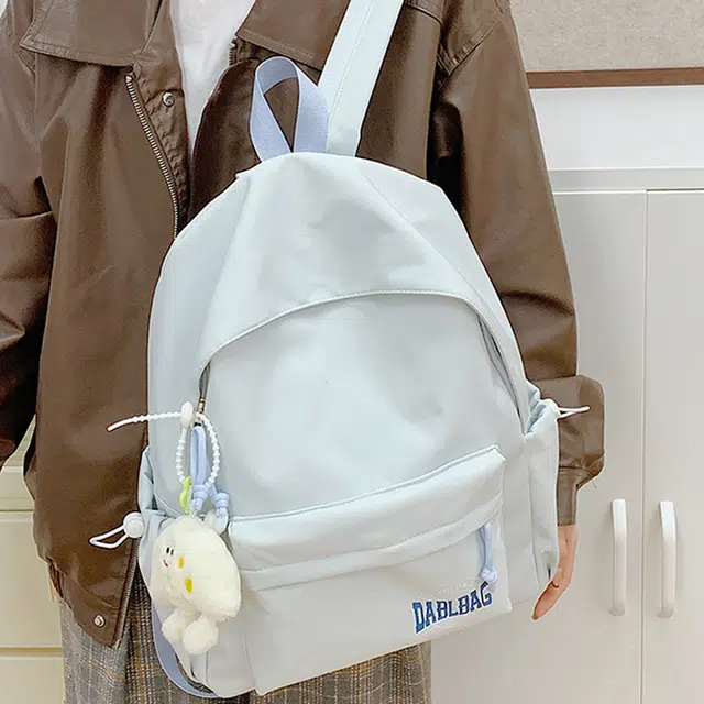 雅鹿 高颜值日系可爱纯色 尼龙布 双肩包 女款 多色