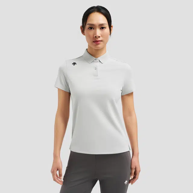 DESCENTE WOMENS TRAINING TOUGH logoPolo