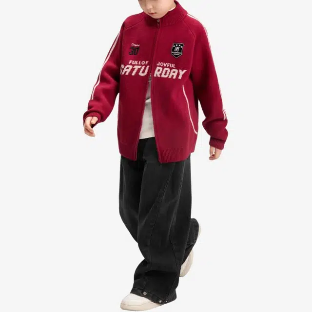 左西毛衣 时尚舒适百搭立领拉链 儿童款