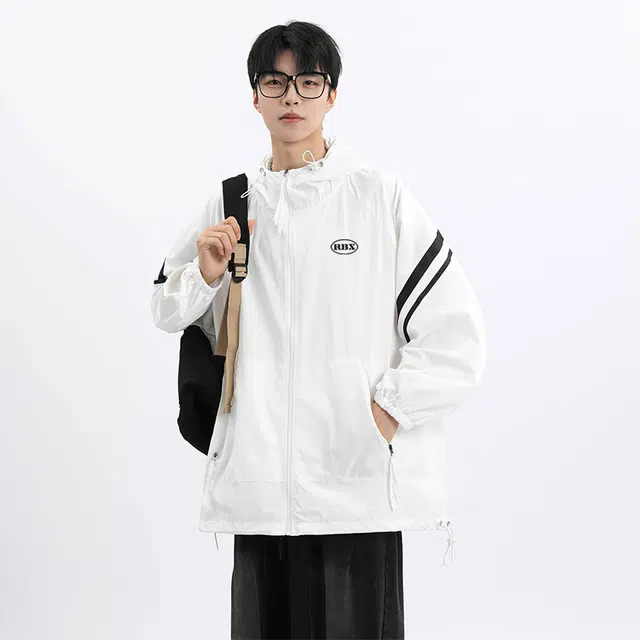 人本 透气薄款防紫外线宽松连帽防晒服 男女同款
