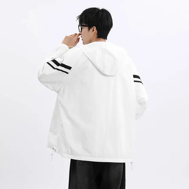 人本 透气薄款防紫外线宽松连帽防晒服 男女同款