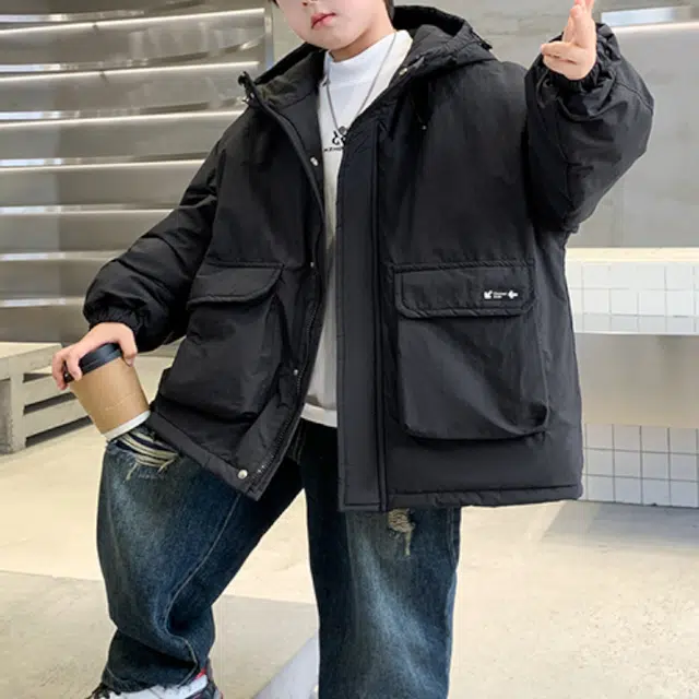 雅鹿棉衣 连帽舒适简约洋气长袖 青少年