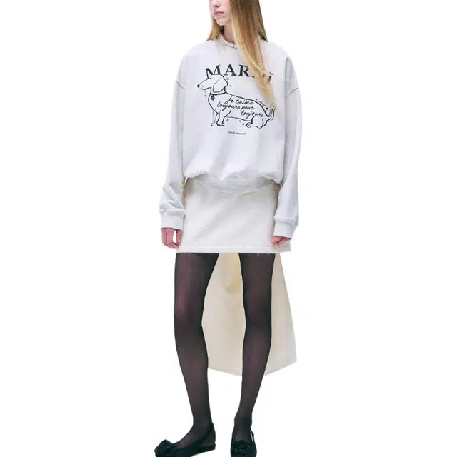 MARDI MERCREDI FW24 SWINGTHETAILDDANJIFLOWER CHOKER-OATMEAL BLACK