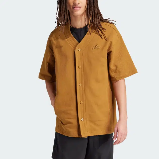 adidas LOUNGE PIQU TERRY BASEBALL SHIRT V