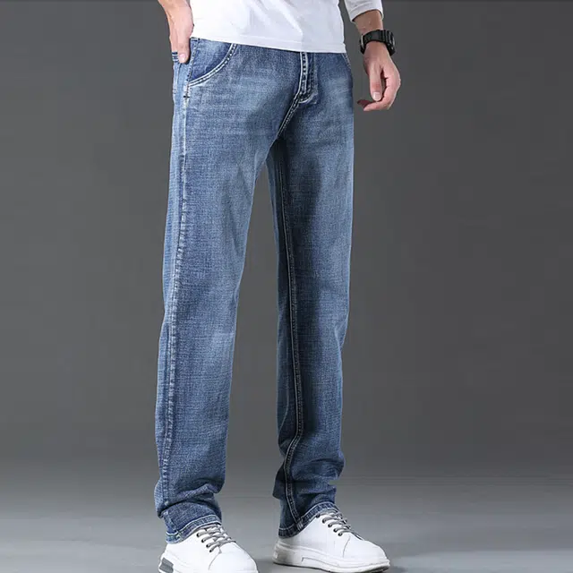 金盾 休闲直筒拉链牛仔裤 男款