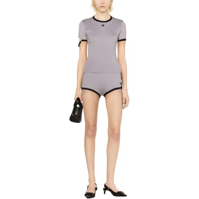 COURREGES Contrast Mini Shorts