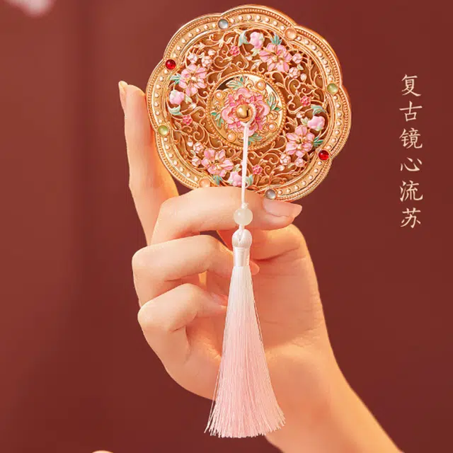 宫廷宝贝 珍宝金昭玉粹随身镜 便携