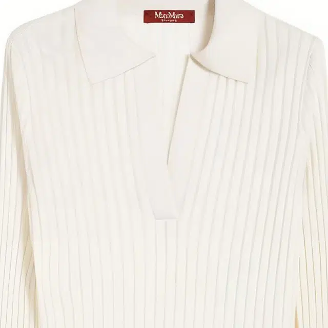 MaxMara Wool and silk sweater with polo shirt collar Polo
