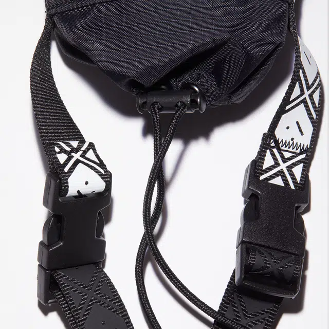 Acne Studios Smiley Logo Drawstring Bag Black