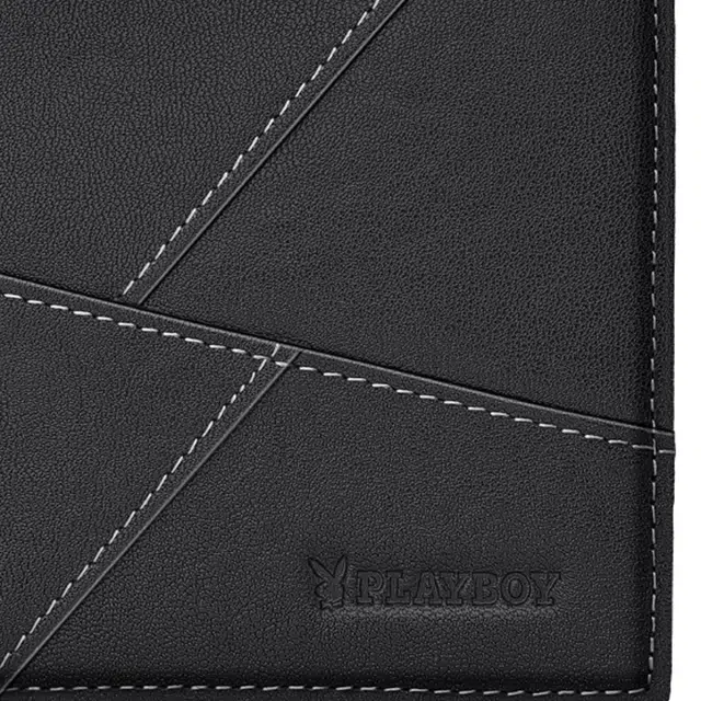 Playboy Embossed Leather Wallet Black