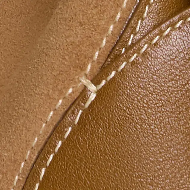 古良吉吉 棒球口袋腋下包 牛皮 单肩包 小号 女款 棕色/粉色