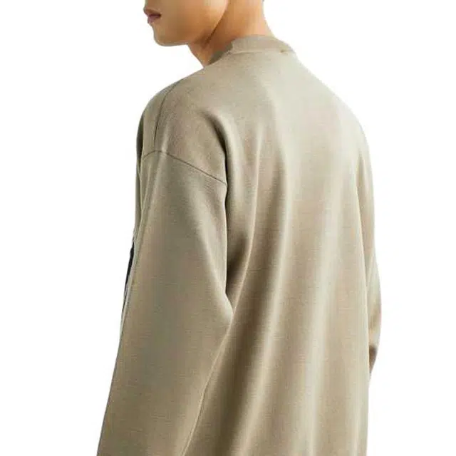 阿玛尼 长袖圆领直筒针织衫 男女同款 卡其色