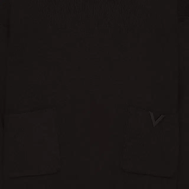 Valentino Crewneck Wool Jumper With Rubberised V Detail