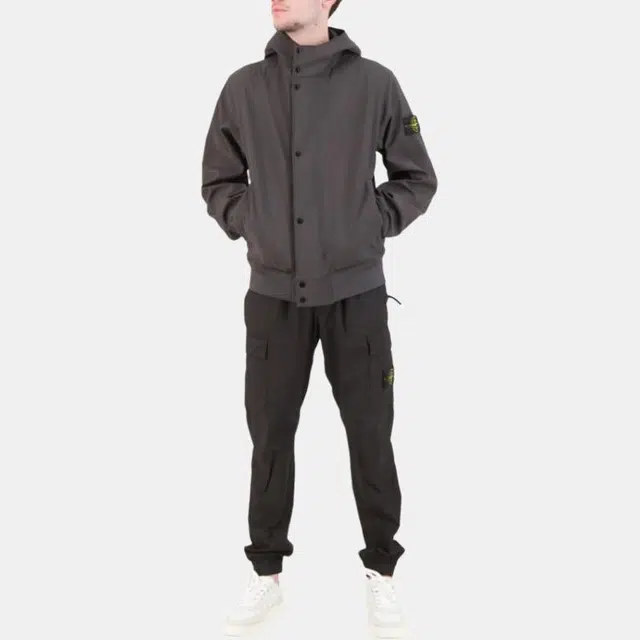 Stone Island SS25 Soft Shell Jacket Carbon Grey