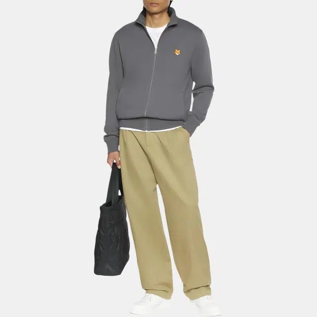 Maison Kitsune FOX HEAD ZIPPED REGULAR SWEATSHIRT