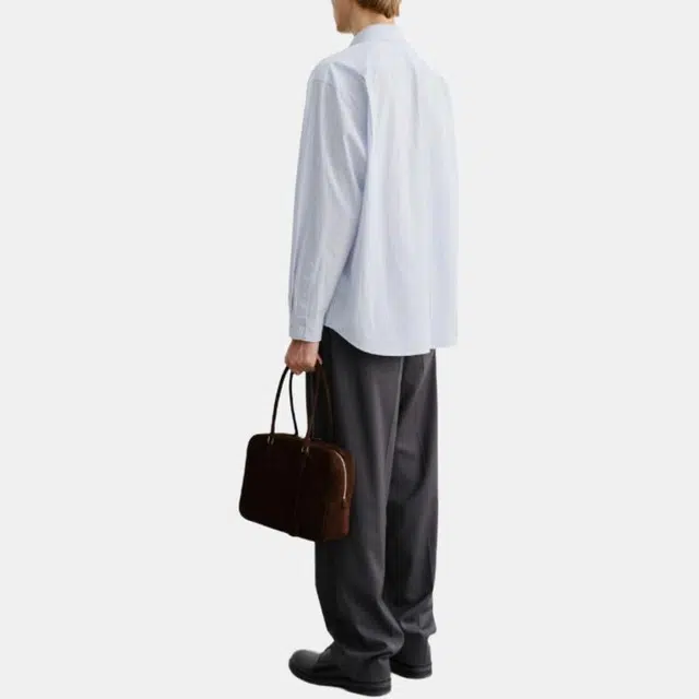 Dunst UNISEX INFORMAL SHIRT BLUE GREY STRIPE