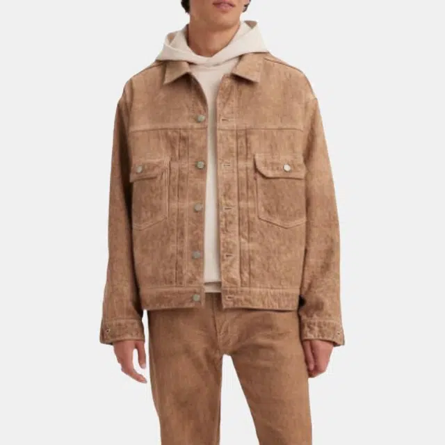 Stussy x Levi's FW23 Jacquard Jacket Brown