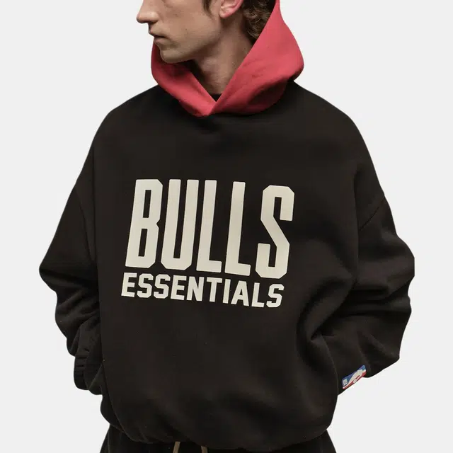 Fear of God Essentials x NBA Pullover Hoodie Black/Red
