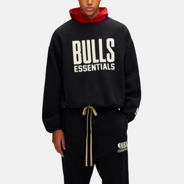 Fear of God Essentials x NBA Pullover Hoodie Black/Red