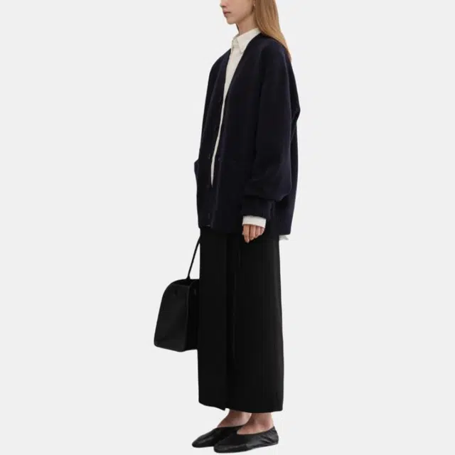 Dunst UNISEX BOYFRIEND KNIT CARDIGAN FRENCH NAVY