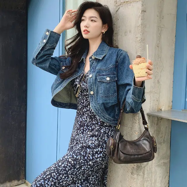 美洋 时尚休闲 牛皮革 单肩包 常规 女款 棕黑色