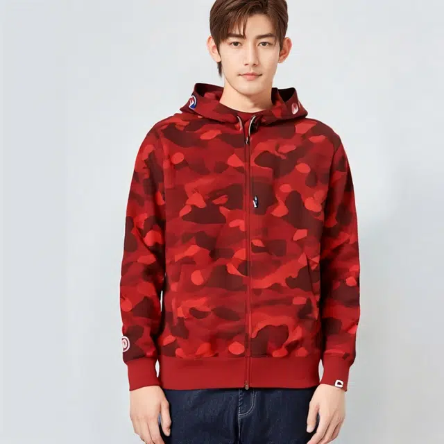 A BATHING APE Color Camo Shark Hoodie