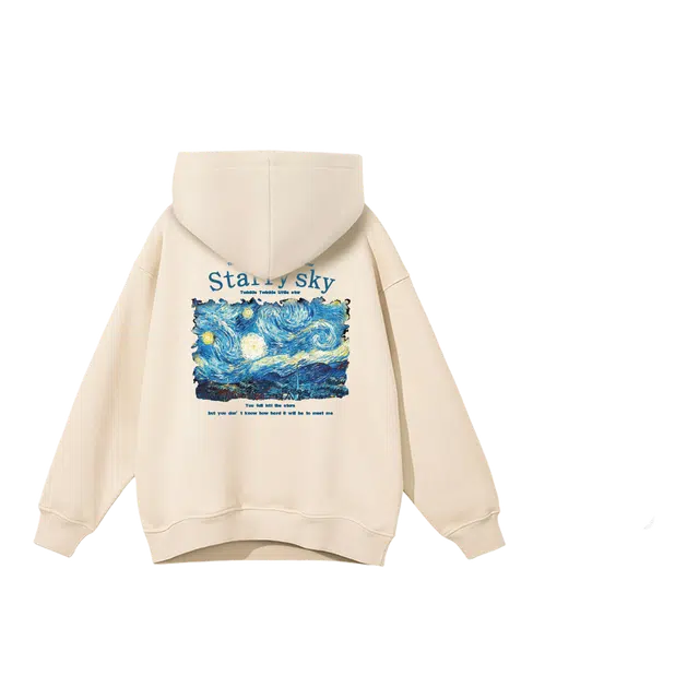 棉购 连帽简约宽松长袖慵懒风卫衣 男女同款