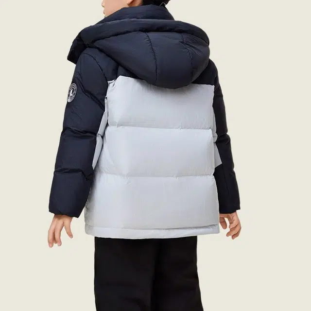 鸭鸭 时空道宇系列 防风连帽厚款保暖鸭绒羽绒服 青少年