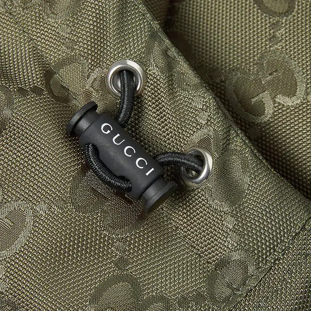 Gucci Printed Hooded Down Jacket Green