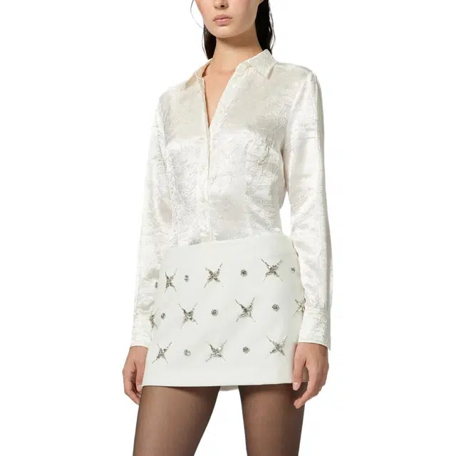 PINKO Crumpled-Effect Satin