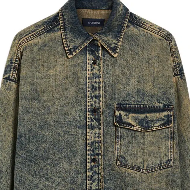 SportMax Targa Oversized denim blouse
