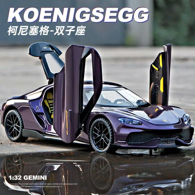 卡威 柯尼塞格双子座 合金跑车 成品模型