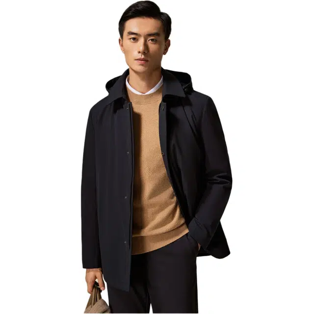 迪柯尼 商务休闲时尚舒适羽绒服 男款 黑色