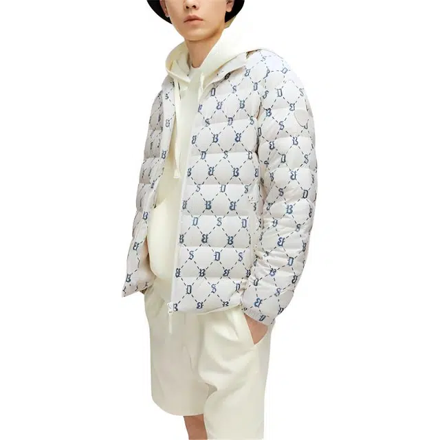 波司登 字母满印纯色立领拉链长袖羽绒服 男女同款