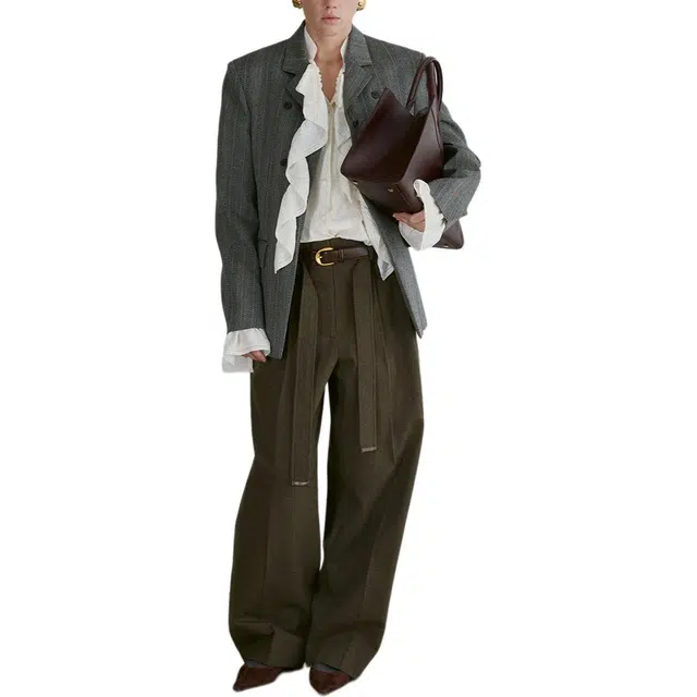 RECTO FW24 BUDDIE VIRGIN WOOL TAILORED JACKET CHARCOAL GREY