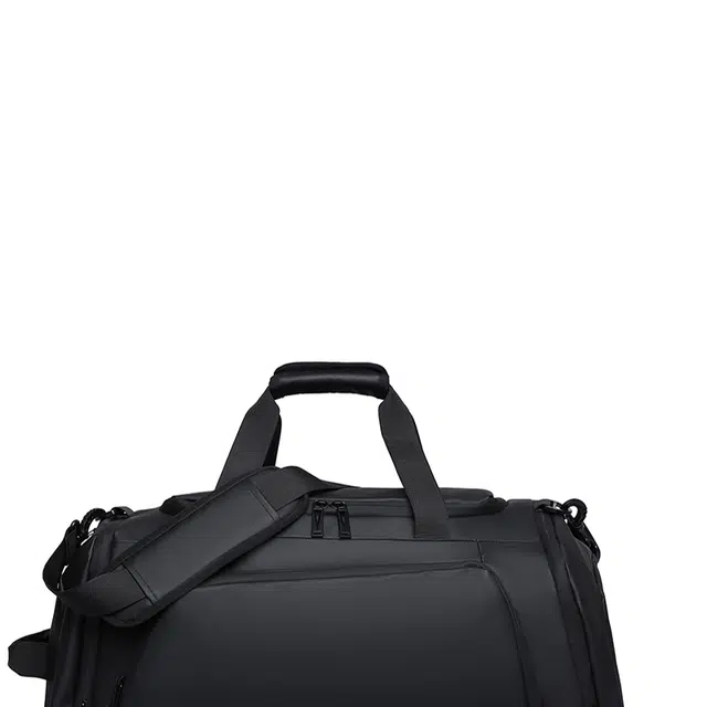 德力熊 纯色大容量多功能出差旅游 尼龙 旅行包 男款 黑色