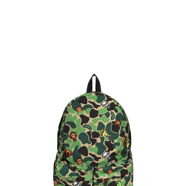 A Bathing Ape Baby Milo Backpack Green Camouflage