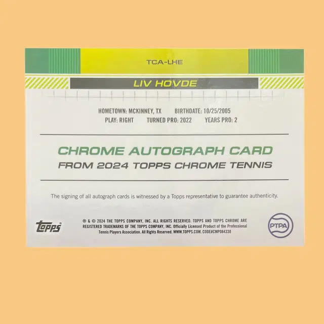 Topps 2024 Chrome Tennis RC