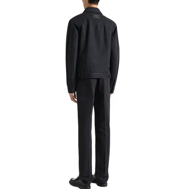 纪梵希 纯色棉质单排扣牛仔外套 男款