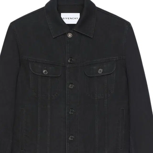 纪梵希 纯色棉质单排扣牛仔外套 男款