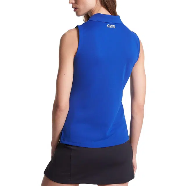 MICHAEL KORS Golf Logo Piqu Sleeveless Polo Shirt Polo