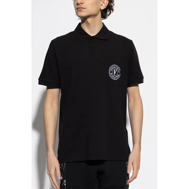 VERSACE JEANS COUTURE SS25 V V-Emblem Polo
