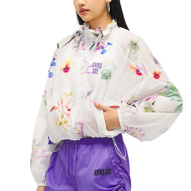 安娜苏 海神花防泼水花园衣轻量印花防晒服 女款